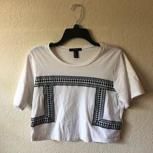 Embroidered Crop Top